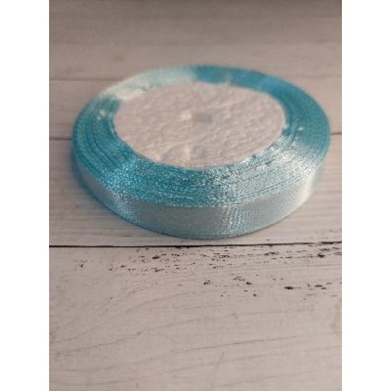 Лента атласная однотонная 1,2 см*25 ярдов цв. нежно-голубой 11, цена за катушку